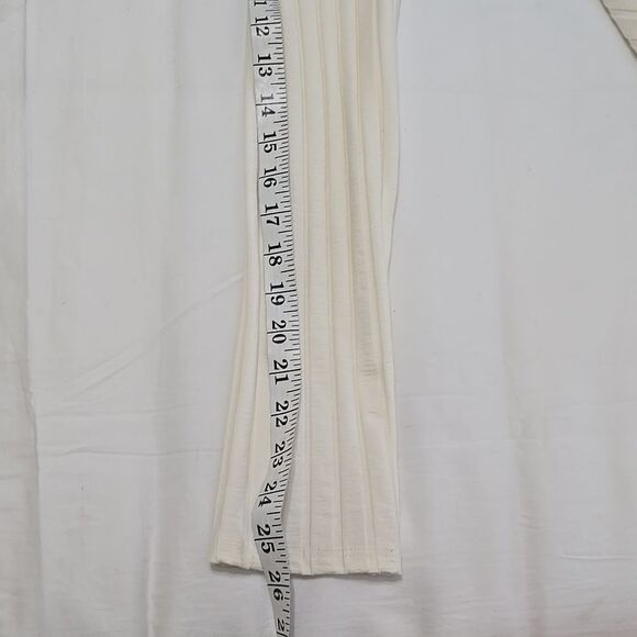 Bailey 44 Cream Ribbed Long Sleeve Blouse L - Picture 6 of 8